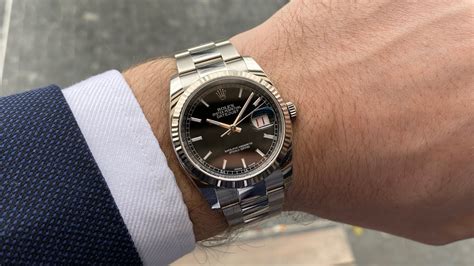 rolex datejust 36mm wrist|Rolex Datejust 36mm on wrist.